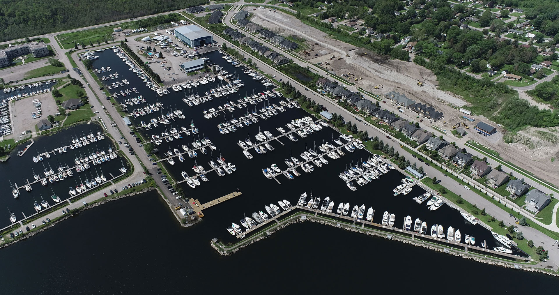 Aerial of Bay Port Yachting Centre
