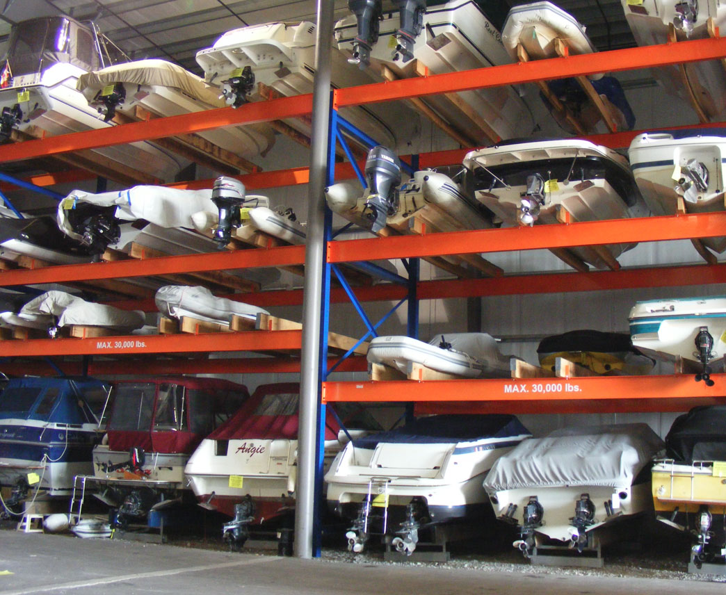 Boat storage at Bay Port YC