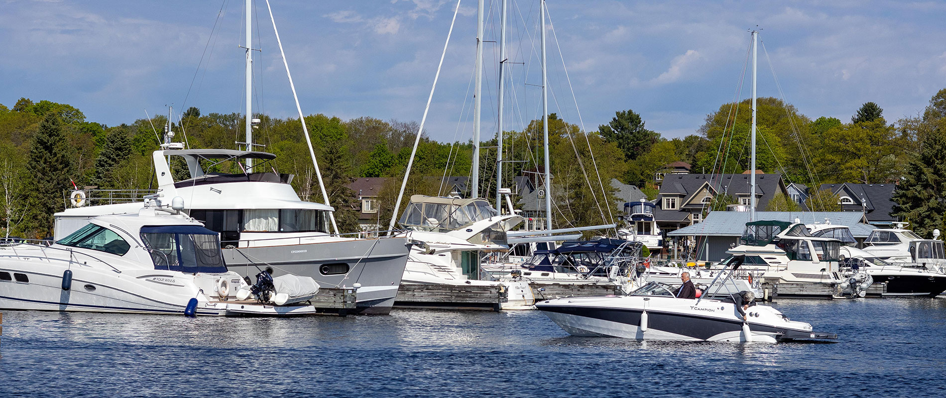 Docks at Bay Port Yachting Centre in Midland Ontario Georgian Bay