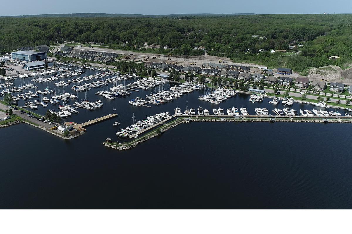 Bay Port Yachting Centre Aerial View
