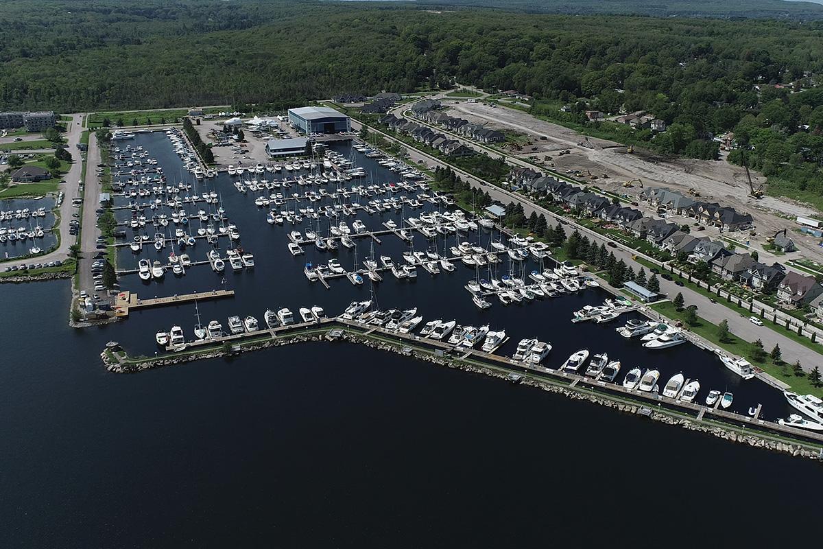 Bay Port Yachting Centre Aerial View