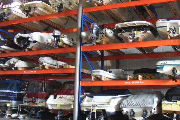 Boat storage at Bay Port YC